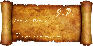 Jockel Petur névjegykártya